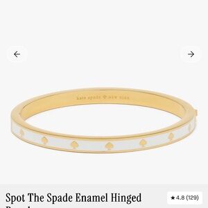 kate spade Gold and White Spade Bangle